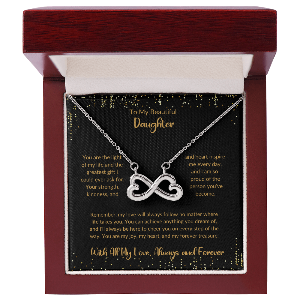 To My Daughter  Endless Love Necklace – Symbol of Eternal Devotion and Affection