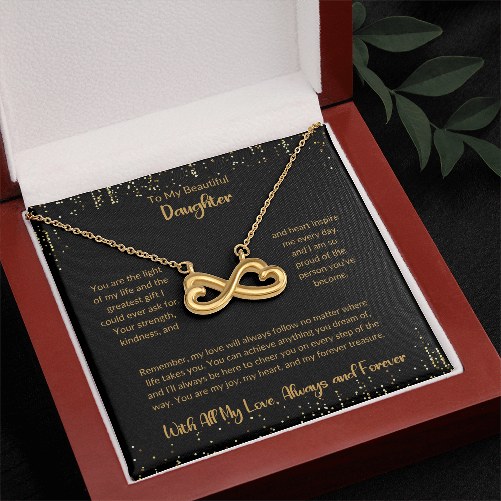 To My Daughter  Endless Love Necklace – Symbol of Eternal Devotion and Affection