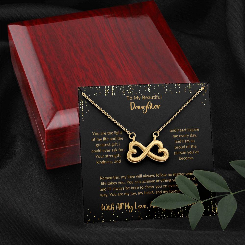To My Daughter  Endless Love Necklace – Symbol of Eternal Devotion and Affection