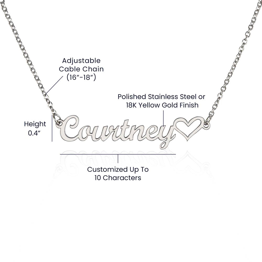 To My Daughter – Heart Name Pendant