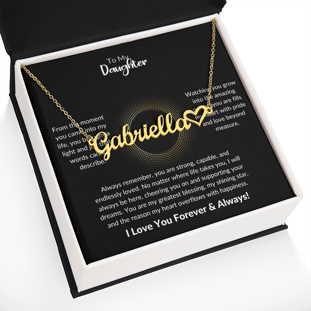 To My Daughter – Heart Name Pendant