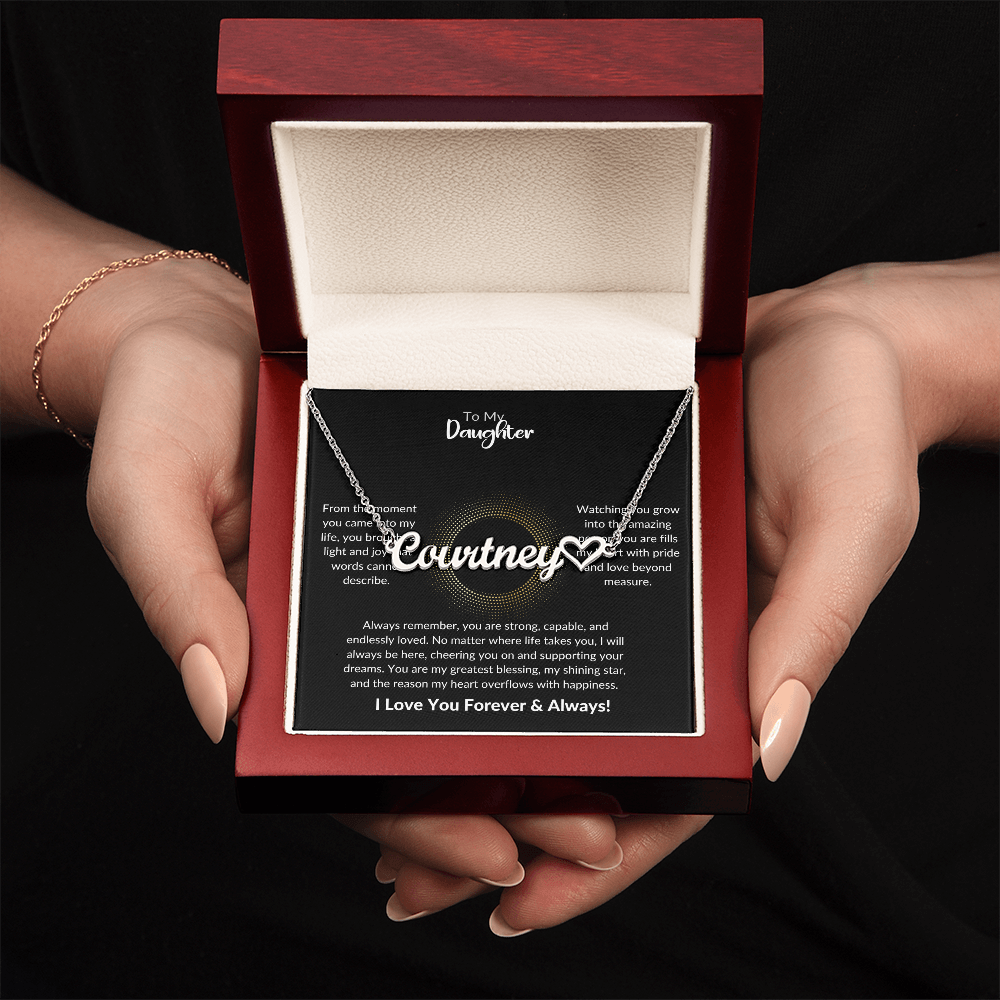 To My Daughter – Heart Name Pendant