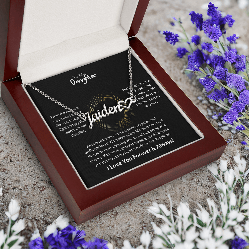 To My Daughter – Heart Name Pendant