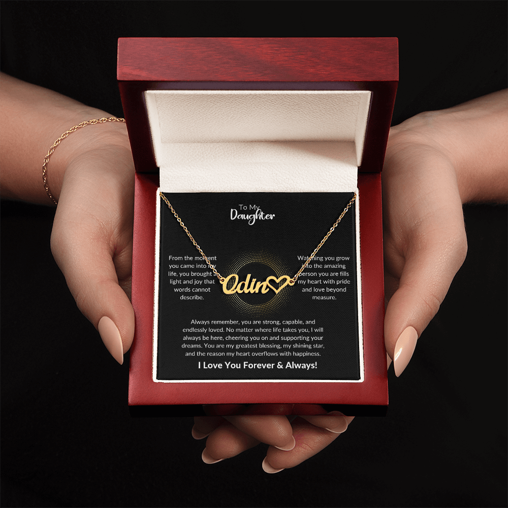 To My Daughter – Heart Name Pendant