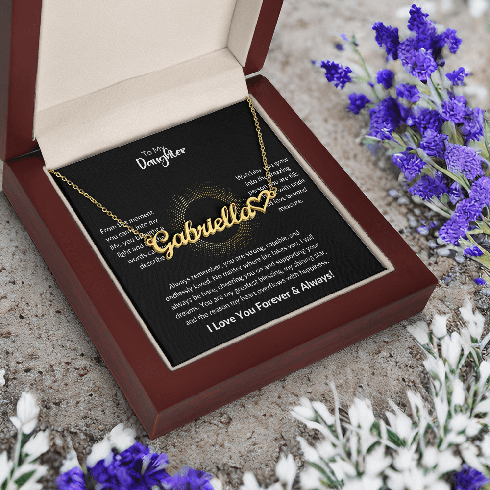 To My Daughter – Heart Name Pendant