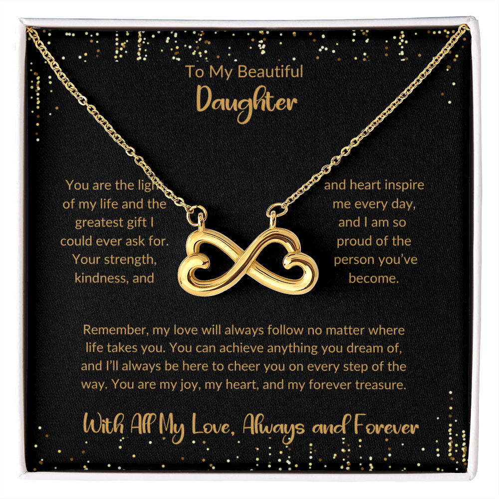 To My Daughter  Endless Love Necklace – Symbol of Eternal Devotion and Affection
